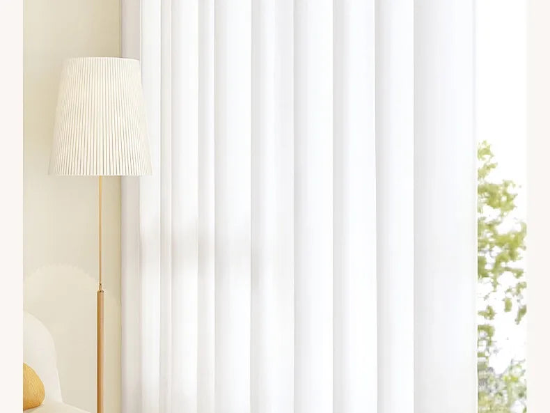 Custom Size Good Quality Cat-Proof White Tulle Sheer Curtains