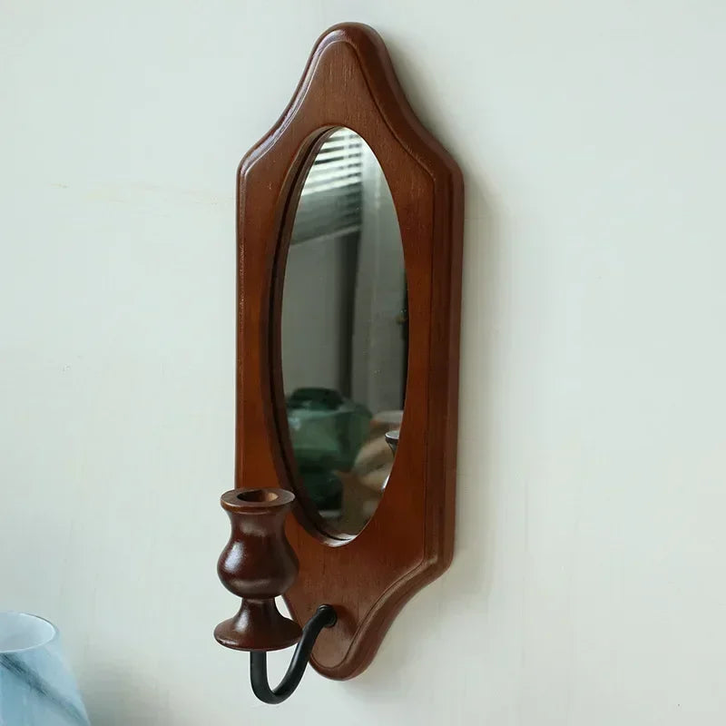 Vintage Solid Wood Wall Mirror