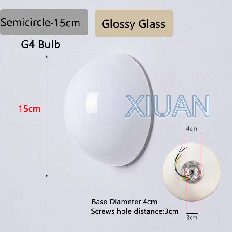 French Bauhaus Glass Ball Wall Lamp