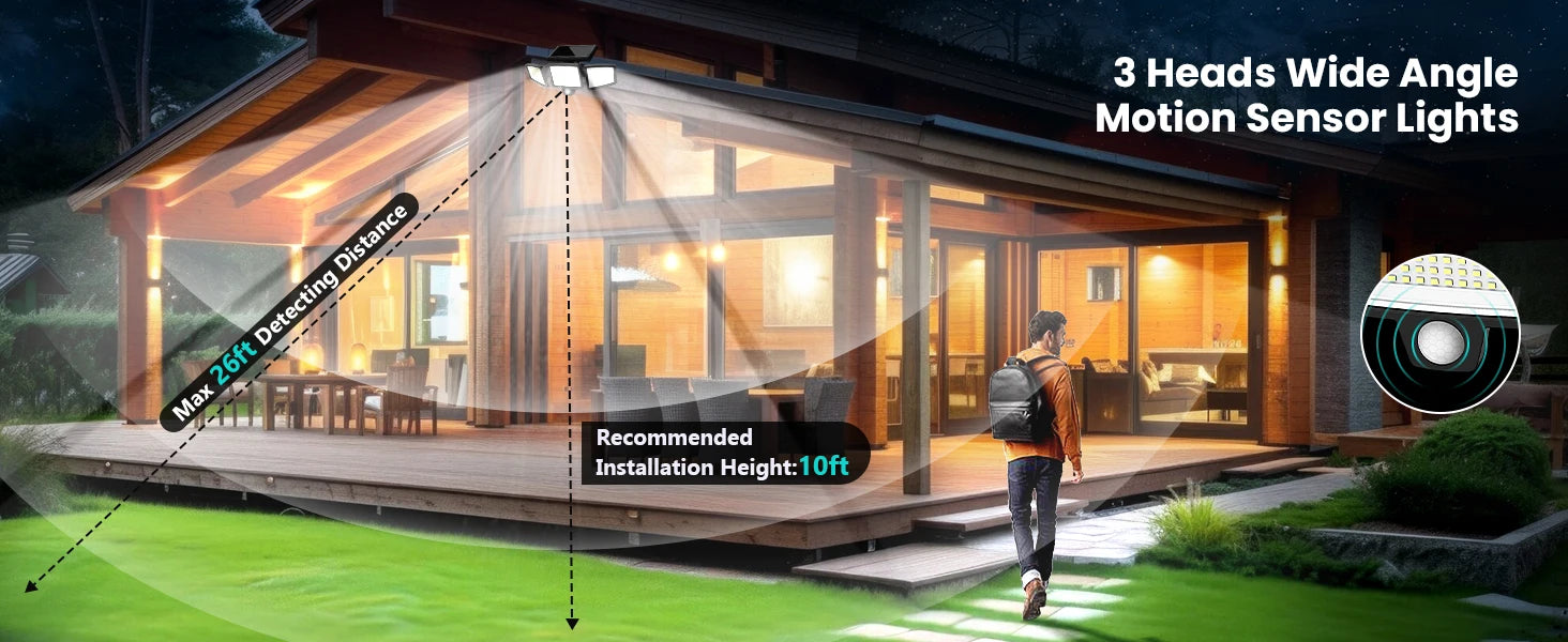 3-Head Solar Motion Security Light
