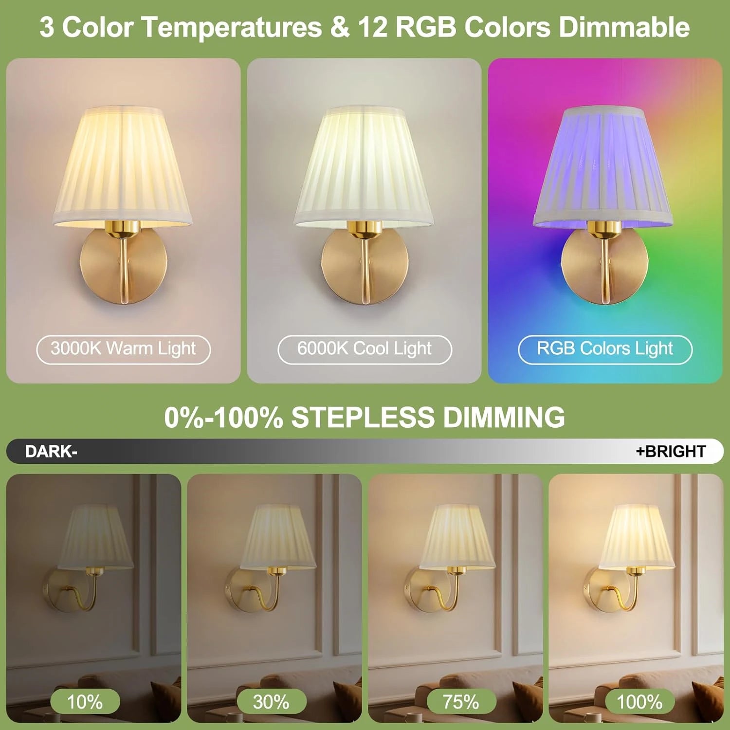 Wireless Colour Changing Wall Light