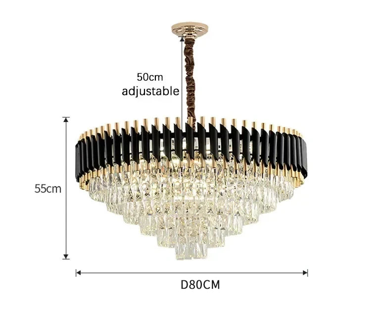 Luxury Crystal Ceiling Chandelier Lighting Modern Living Room Lights