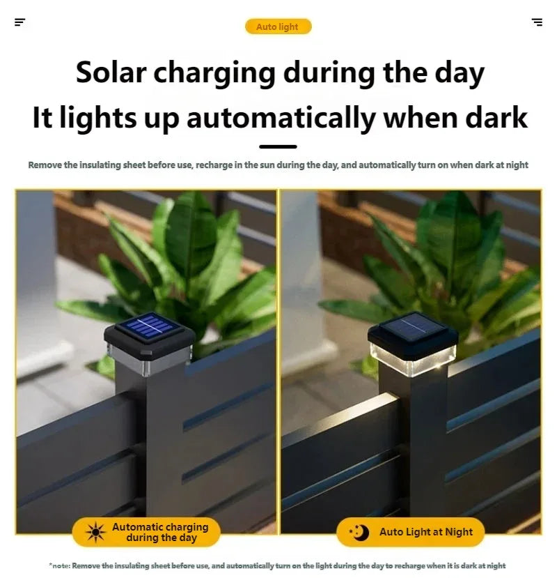 Waterproof Solar Post Cap Light