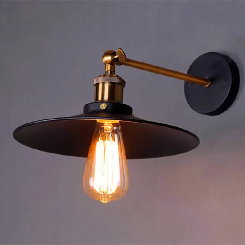 American Industrial Iron Wall Lamp