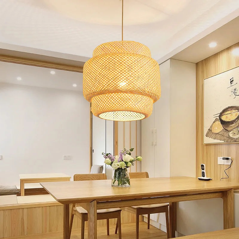 Hand Woven Bamboo Pendant Light