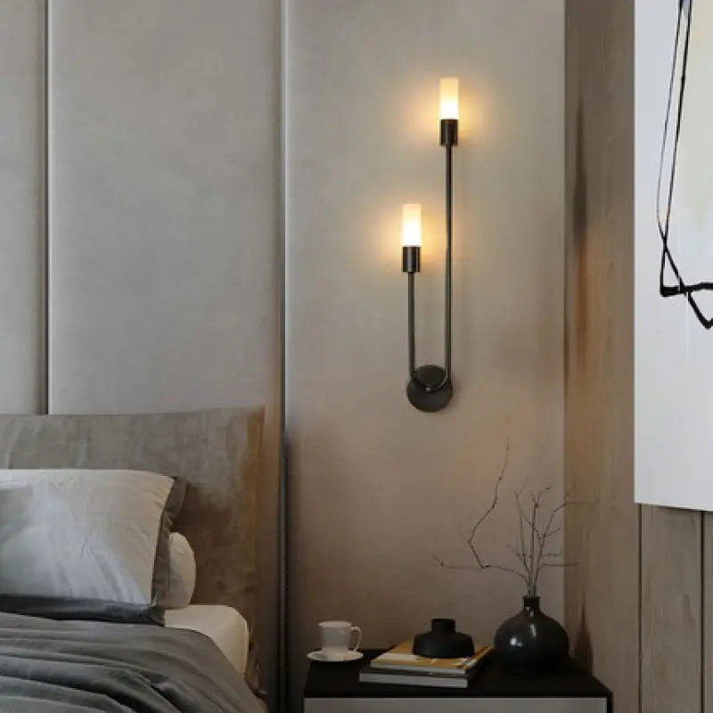 Black Gold Minimalist Wall Lamp