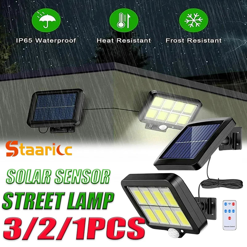 Solar Split Panel Motion Wall Light