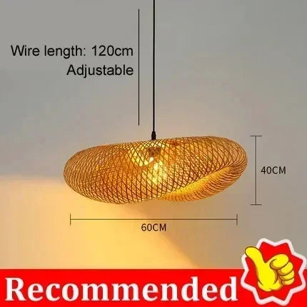 Handwoven Bamboo Pendant Light