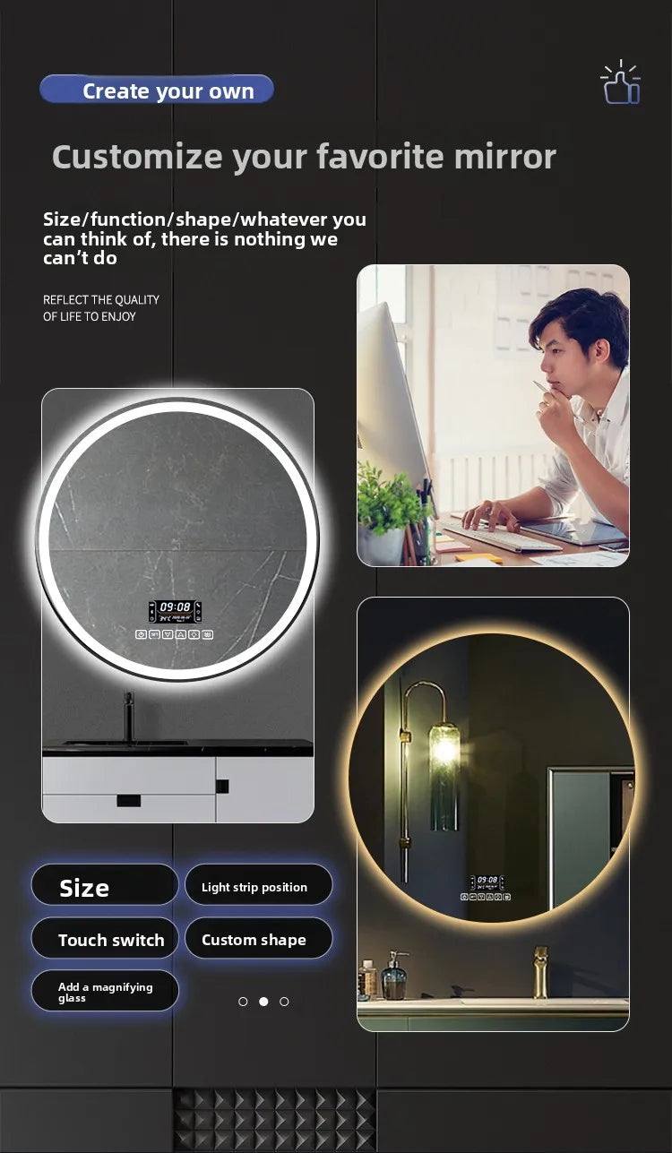 Smart Anti-Fog Round Vanity Mirror