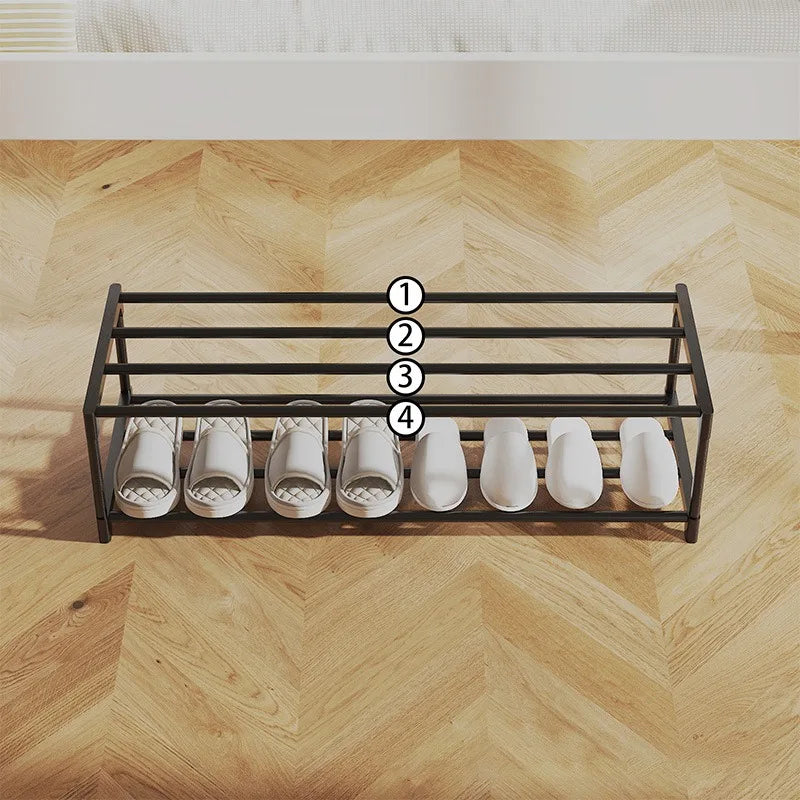 Shoe Rack for Closet, Adjustable Shoe Rack for Small Space, Small Shoe Organizer for Front Door, Sturdy Metal,Front Door