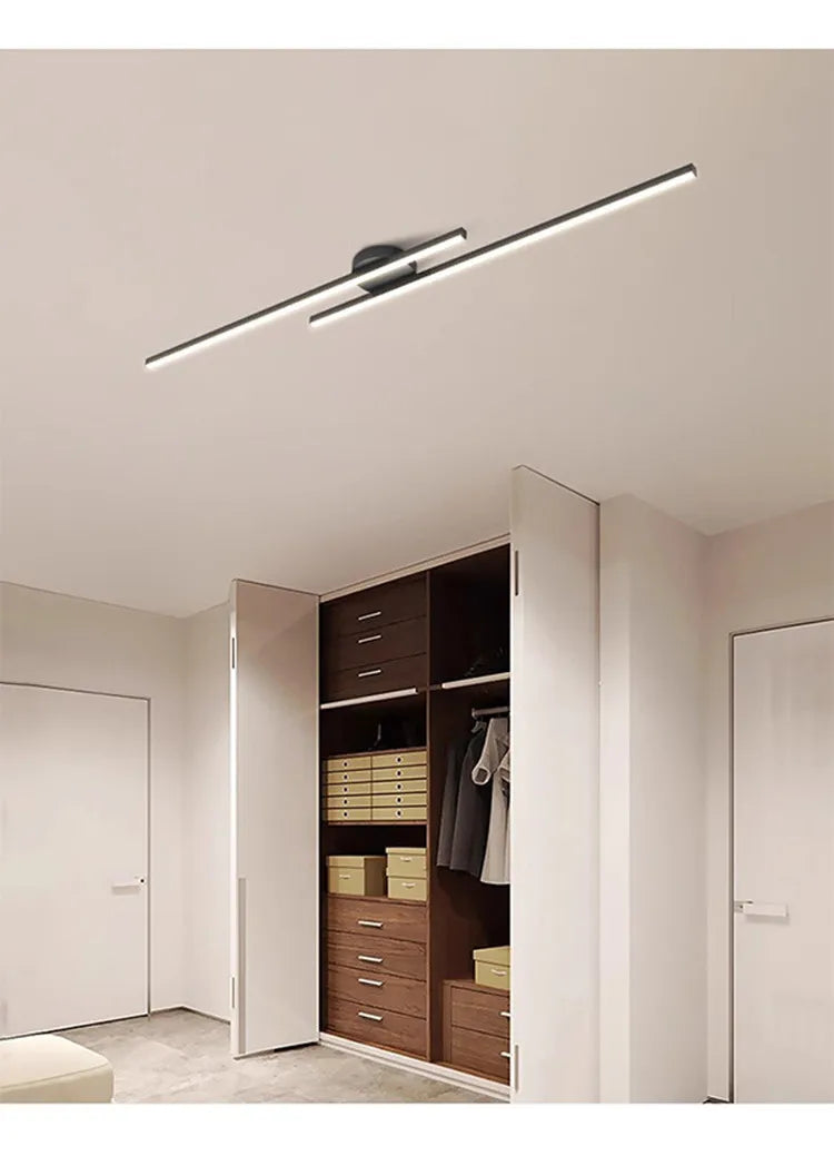 Long Aluminium LED Ceiling Light Modern Creative Design Ceiling Lamp