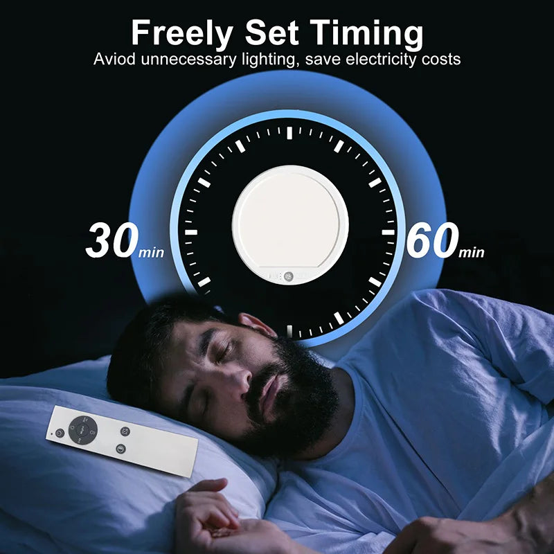Round Rechargeable Sensor Ceiling Light