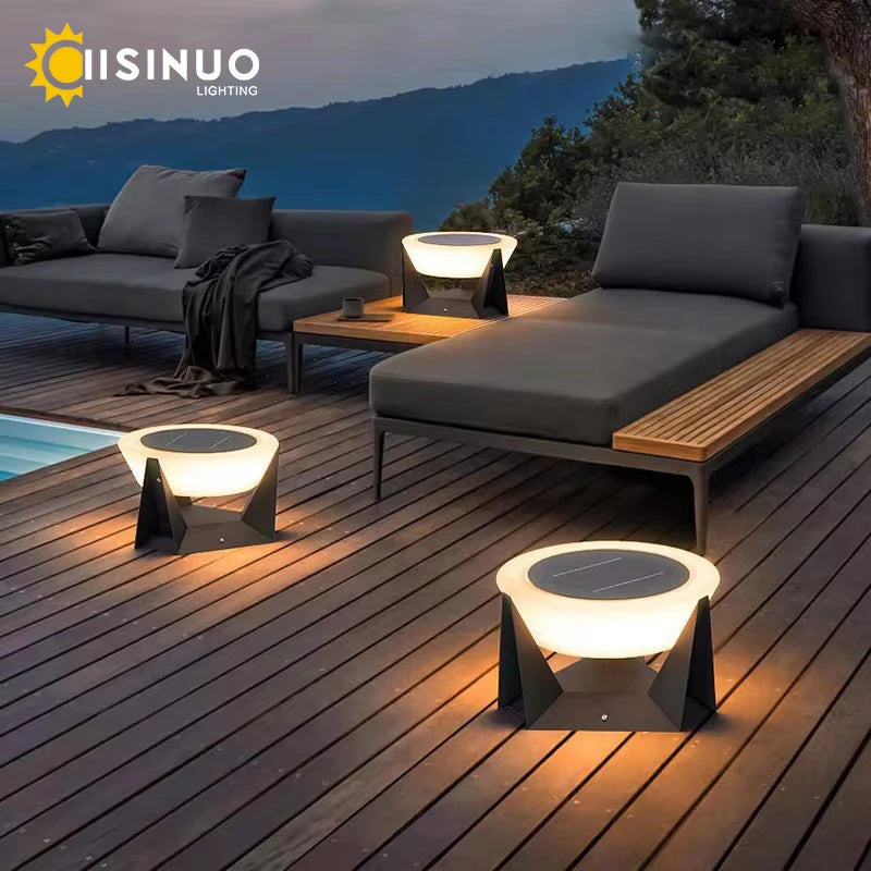 Solar Post Light Outdoor Column Pillar Light 3000K IP65 Garden