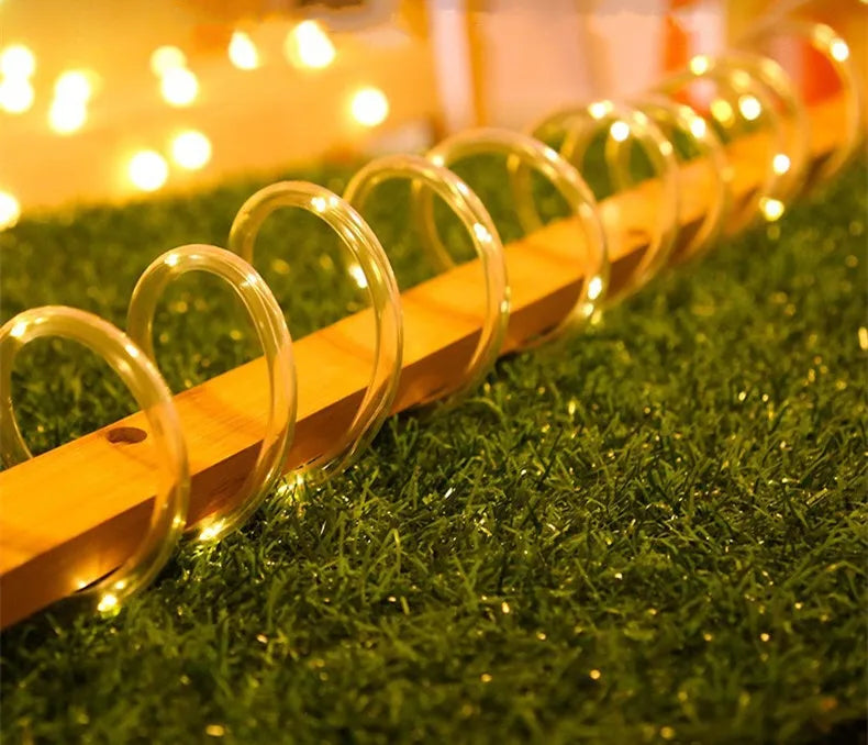 Solar Rope Garland String Lights