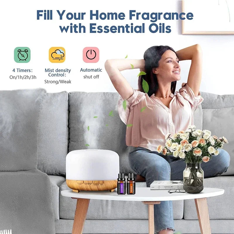 Mini Size Wood Grain Aroma Diffuser Usb Essential Oil Humidifier