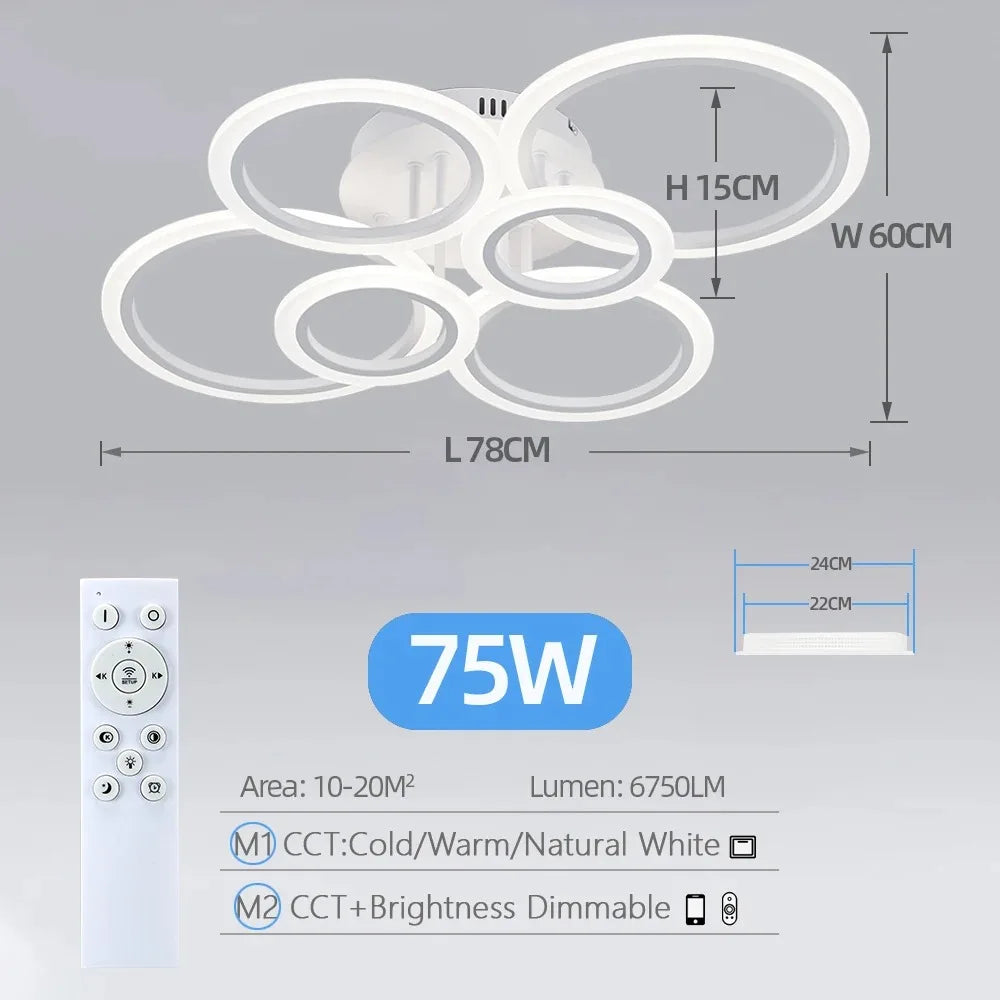 Modern LED Ring Chandelier
