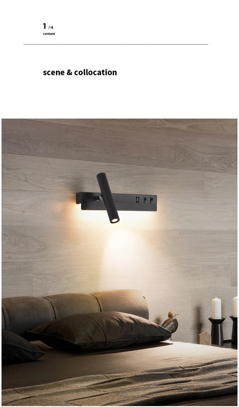 Bedside Reading Spot Wall Lamp