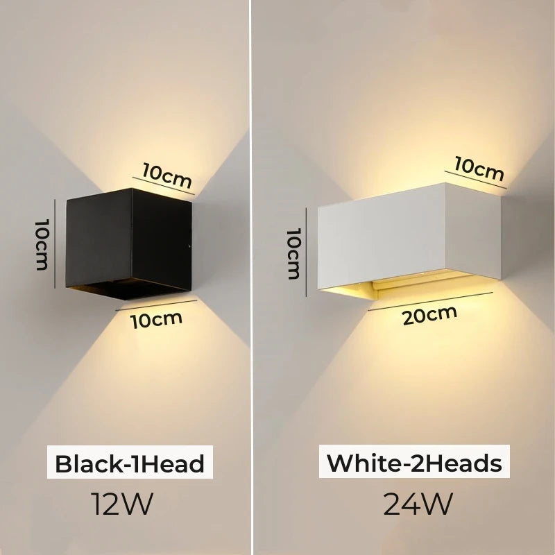 Motion Sensor LED Wall Lamp Outdoor Waterproof IP65 Up Down Sconce