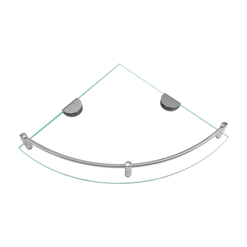 B97A-Bathroom Shelves, Bathroom Glass Corner Shelf Triangle Wall Mounted ,Tempered Glass Shelf For Storing Shower Gel/Soap