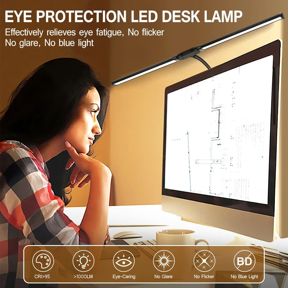 Double Single Head Led Clip Desk Lamp Dimmable Computer Table Lamps