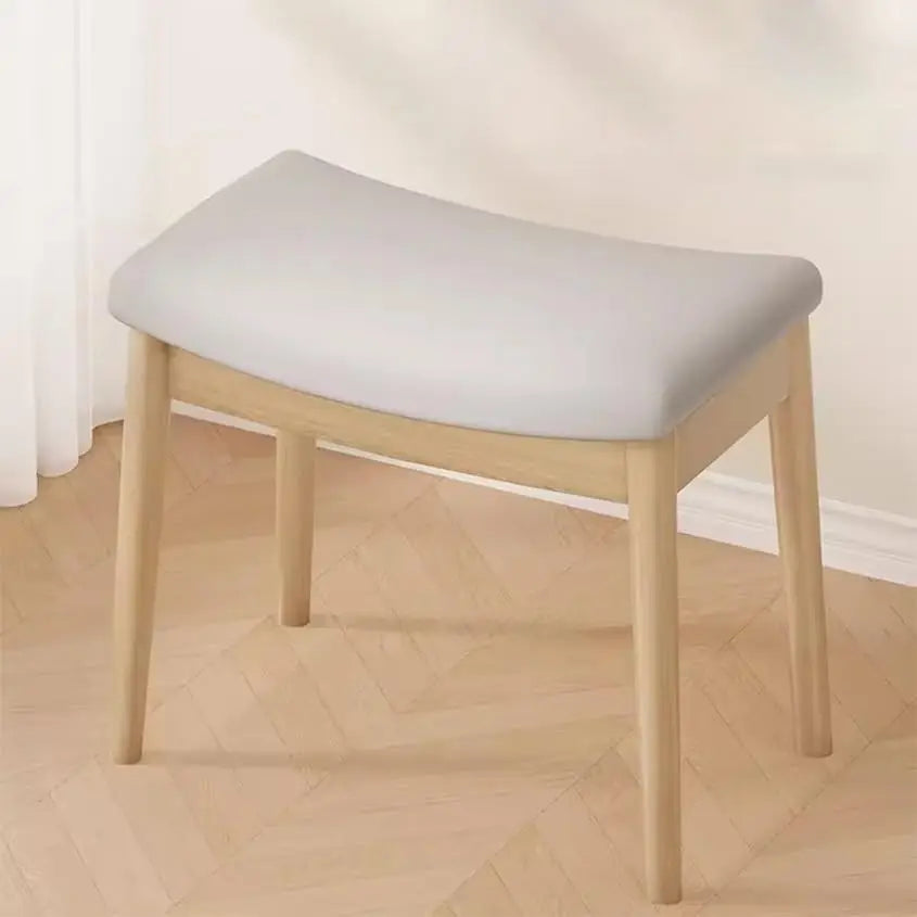 Saddle Cushion Vanity Stool with Storage