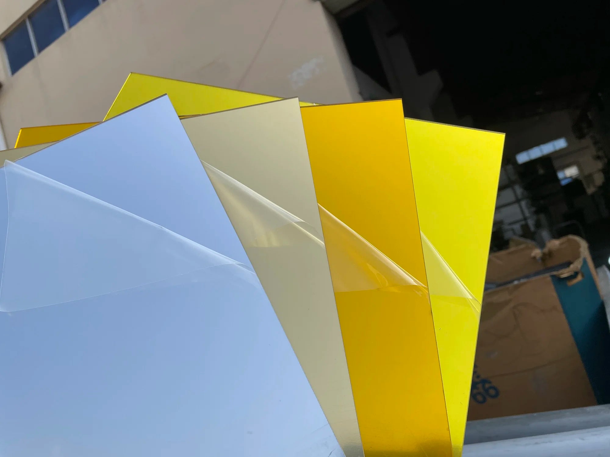 Colorful Rectangle Acrylic Wall Mirror Sheet