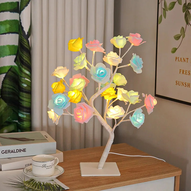 LED Rose Tree Night Light
