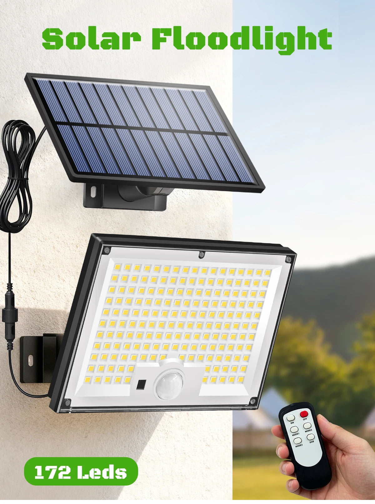 Solar Lights Outdoor with Motion Sensor Solar Flood Lights Waterproof