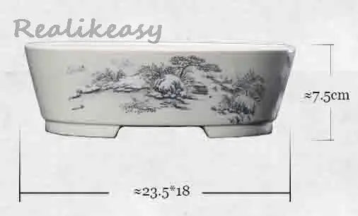 6Size Purple Sand Flower Pot Ceramic Bonsai Pot Handmade