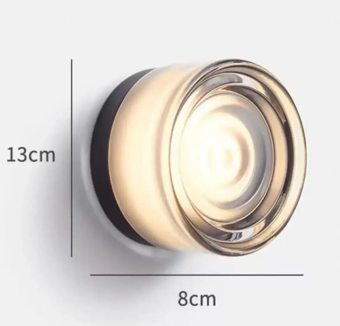 Modern Glass Round Wall Sconce