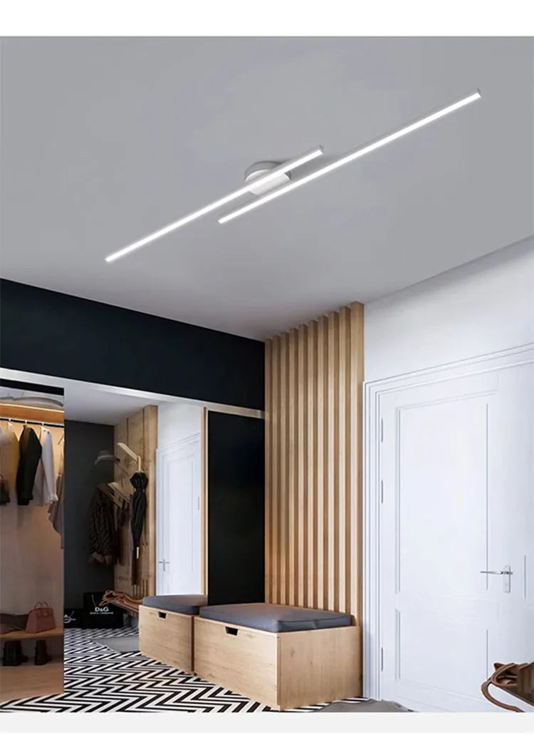 Long Aluminium LED Ceiling Light Modern Creative Design Ceiling Lamp