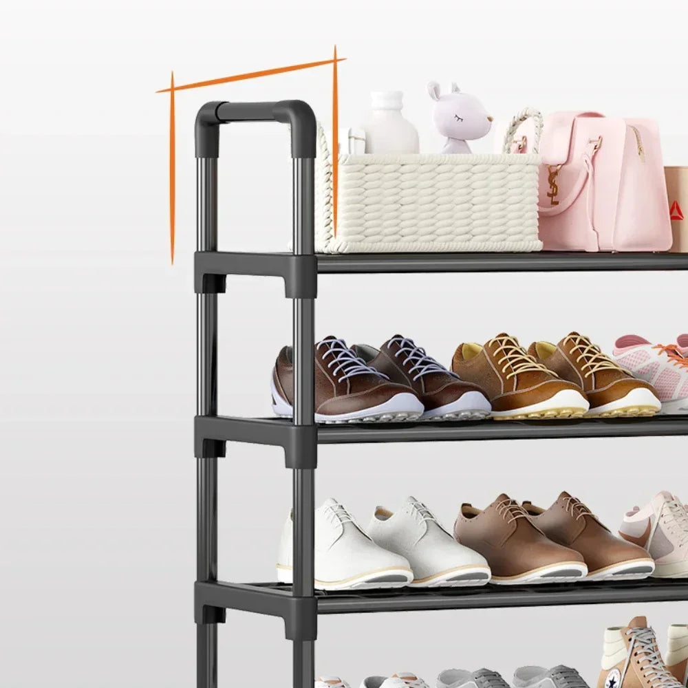Shoes Organizer Multilayer Shoe Rack Metal Housing Entrance Rental Shelf Space Saving For Living Room And Dormitory Shoe Rack