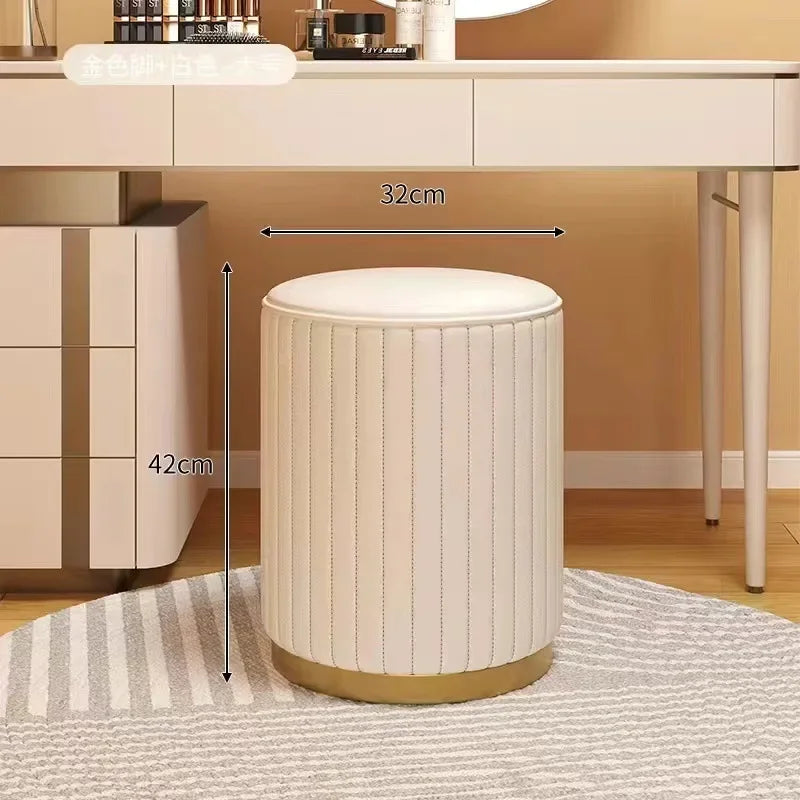 Round Storage Stool with Lift Top