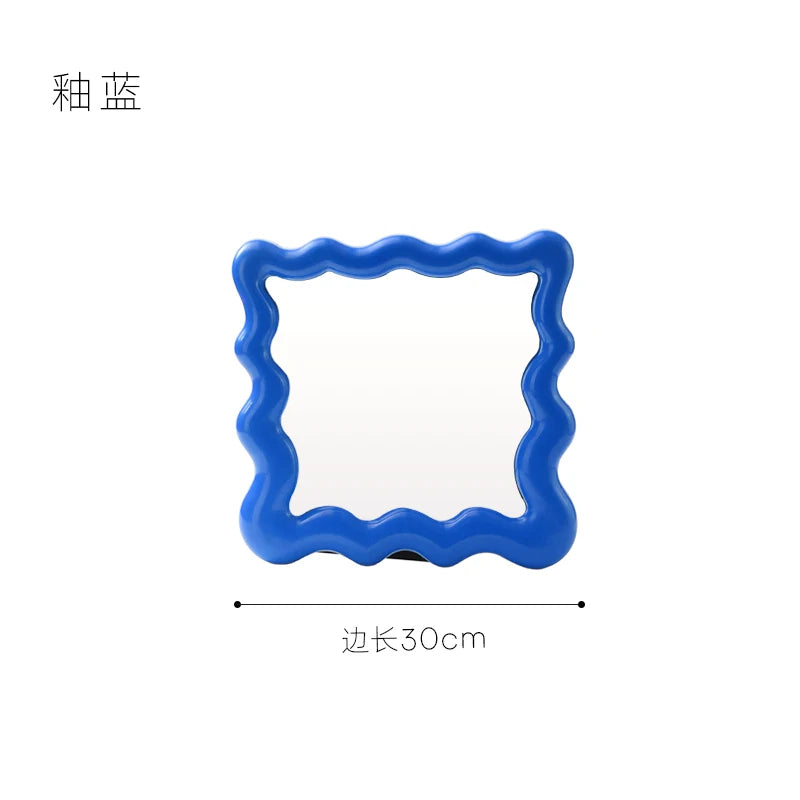 Square Corrugated Vanity Mirror