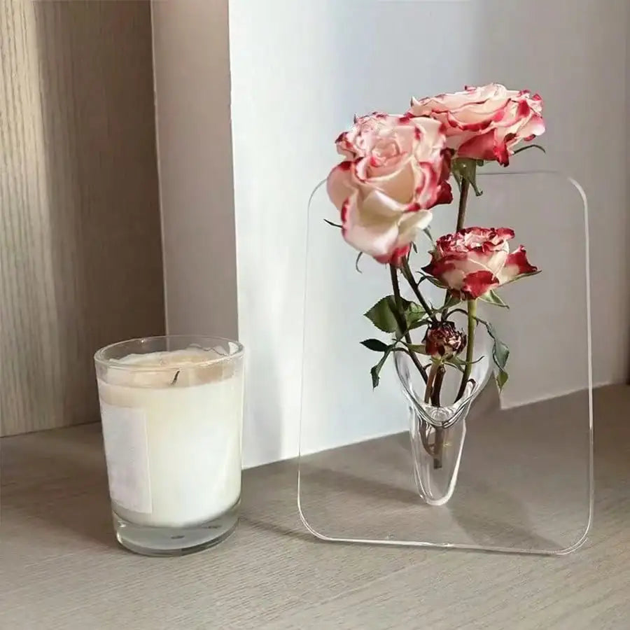Clear Acrylic Frame Flower Vase