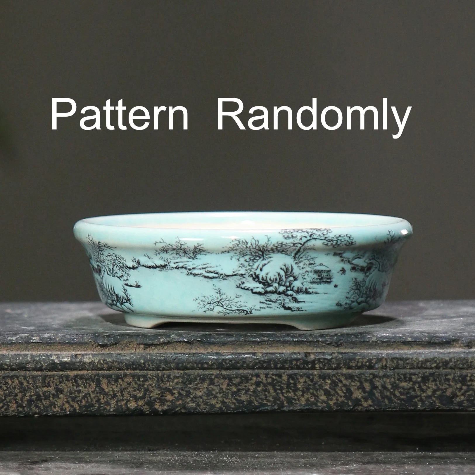 6Size Purple Sand Flower Pot Ceramic Bonsai Pot Handmade