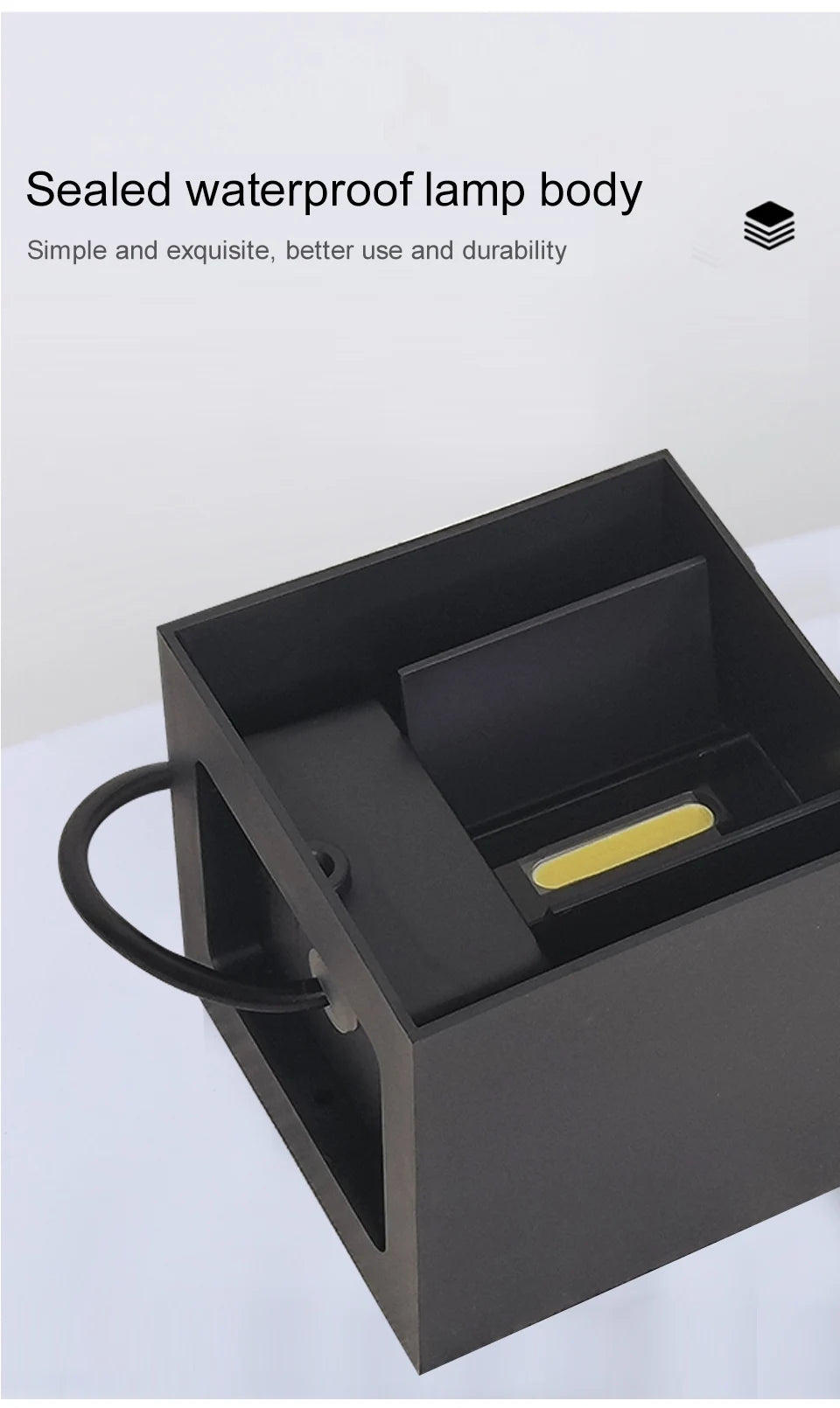 7W LED Wall Lamp, Waterproof, Indoor and Outdoor