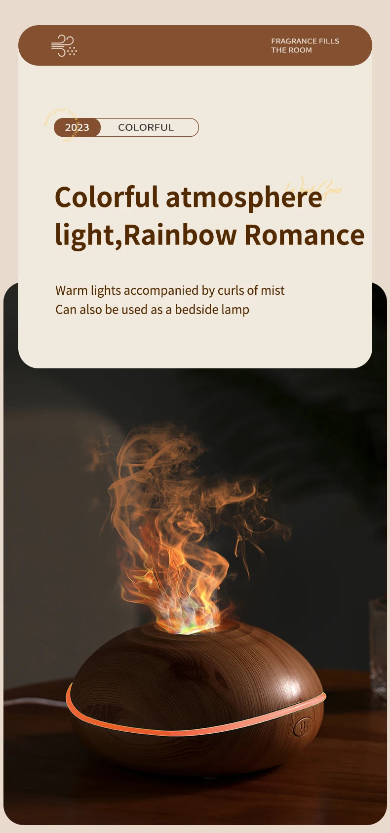 Aroma Humidifier flame Can Add Essential Oil Small AromaRelax Machine
