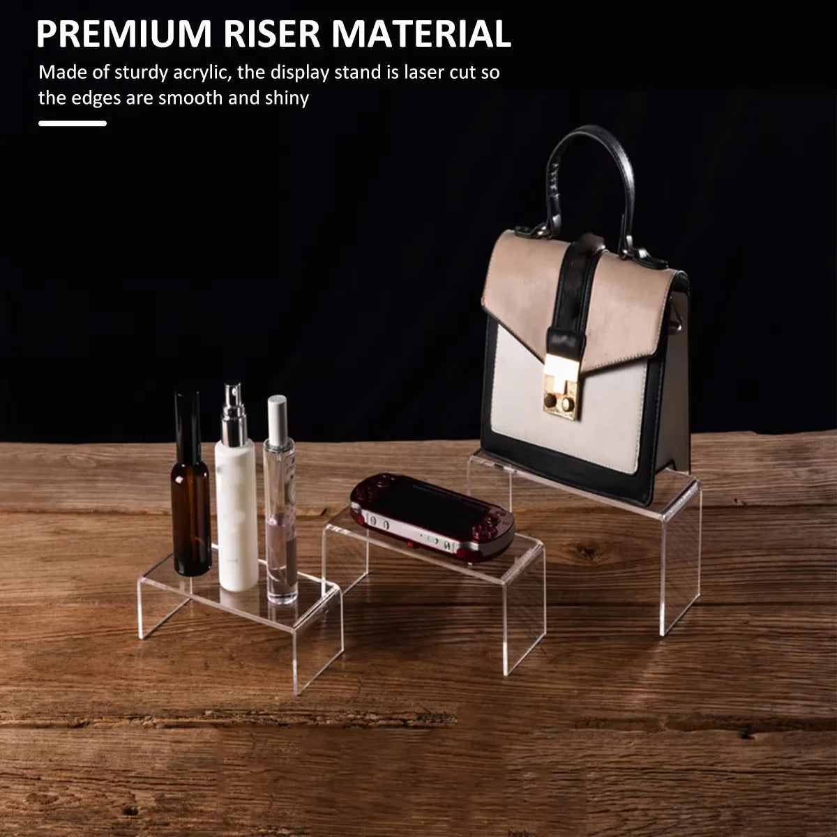 5pcs,Acrylic transparent display rack, multi-function storage rack, cosmetics, perfume, dolls, jewelry sorting rack