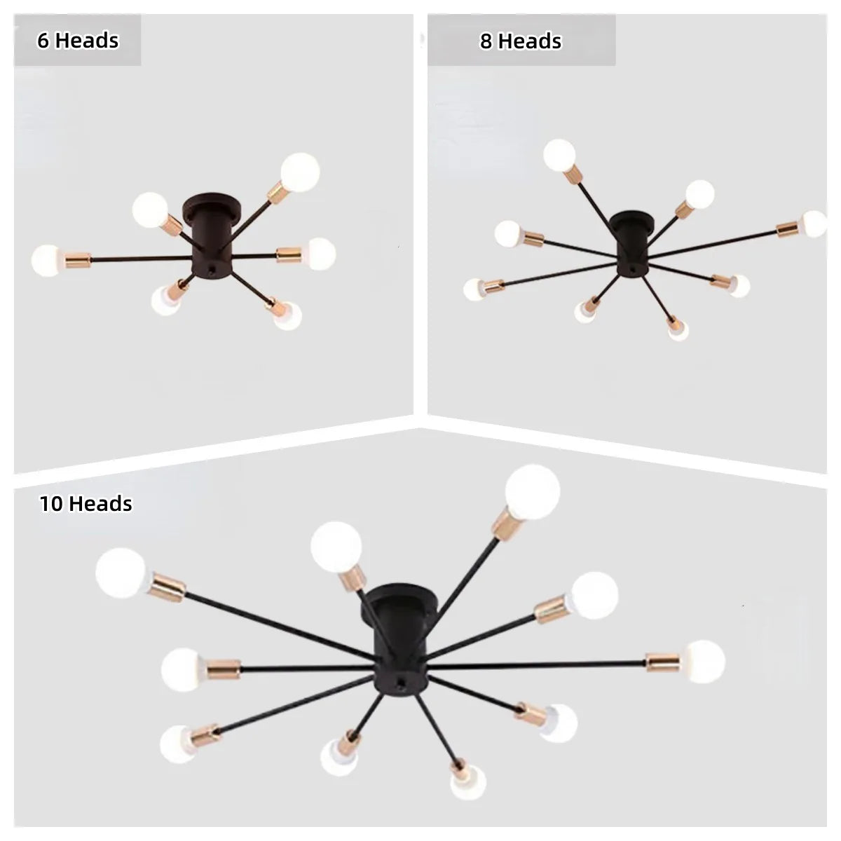 Vintage Pipe Loft Ceiling Chandelier
