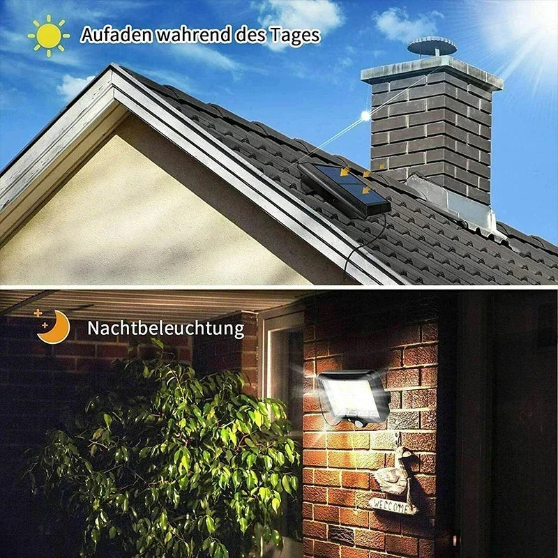 Solar Split Panel Motion Wall Light