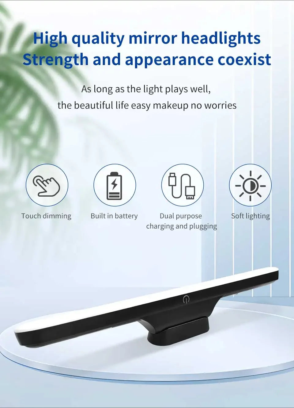Rechargeable Magnetic Mirror Light