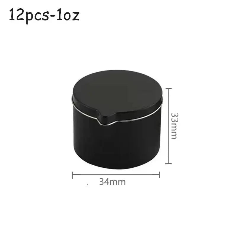 12pcs Tinplate Candle Jar With a Handy Spout Aromatherapy Massage Cream