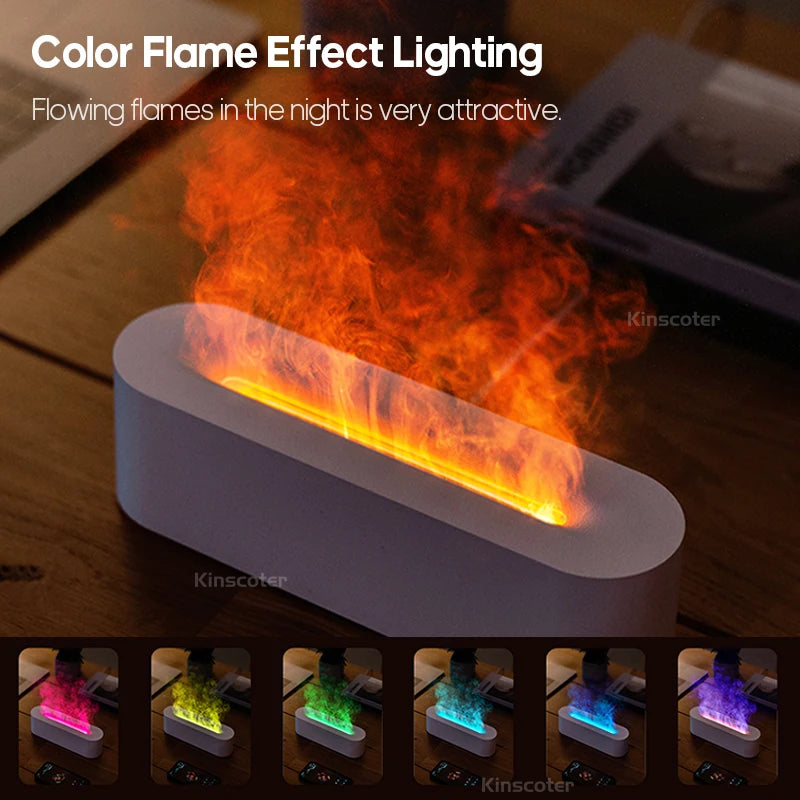 Essential Oil Aroma Diffuser Flame Air Humidifier Ultrasonic Cool Mist