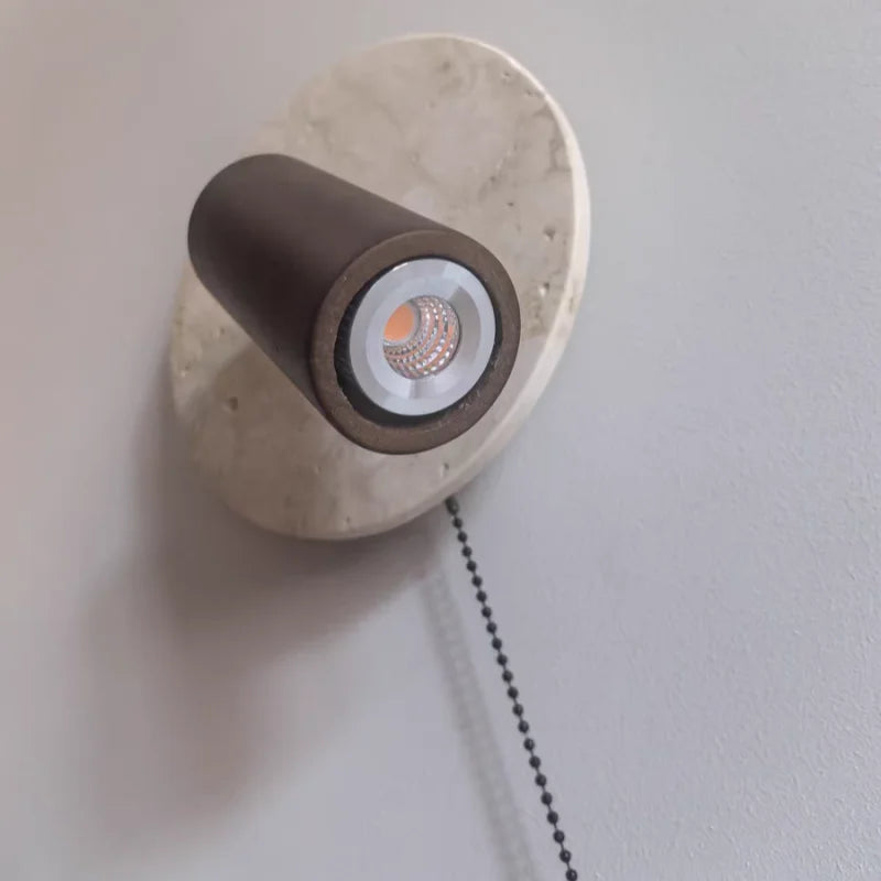 Wood Pull Chain Wall Sconce