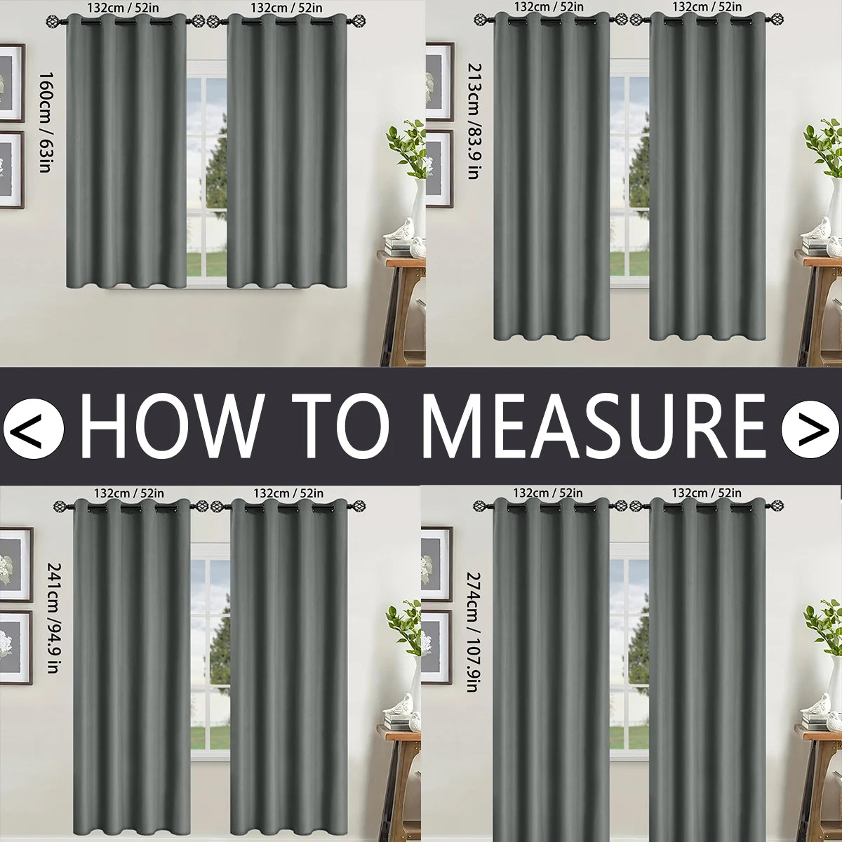 2pcs Modern 100% Blackout Curtain with Coated Lining, Curains