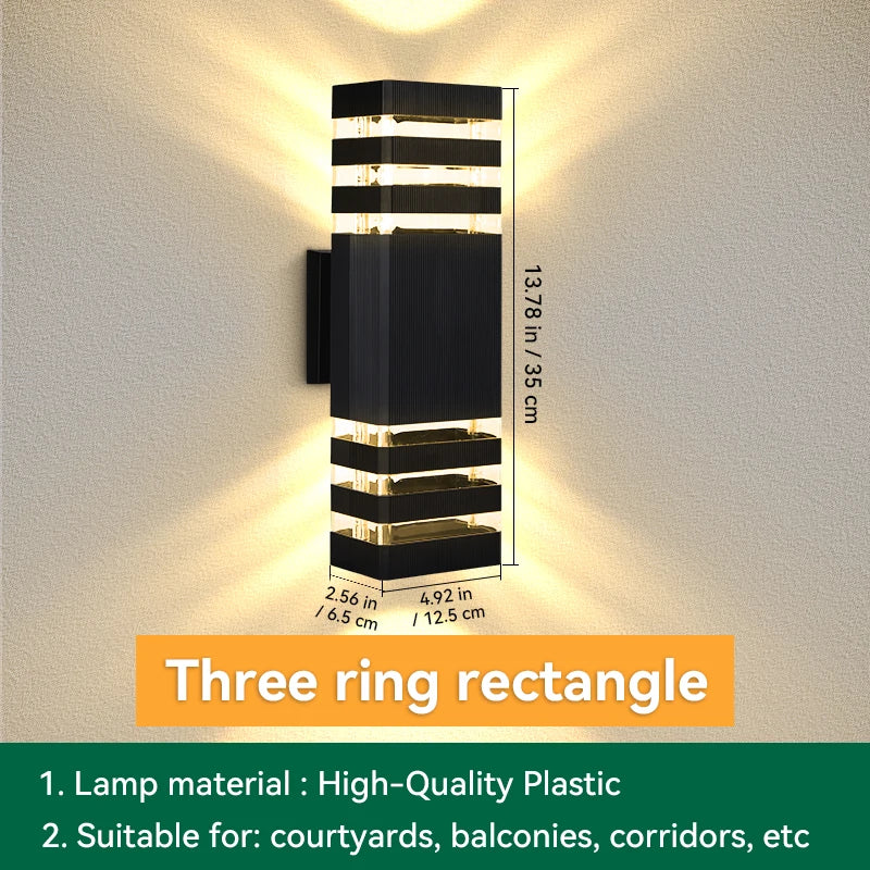 E27 Outdoor Up And Down Wall Sconce