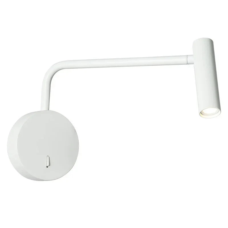 Modern Swing Arm Reading Wall Lamp Hotel Rooms Lamp 3W LED Adjustable