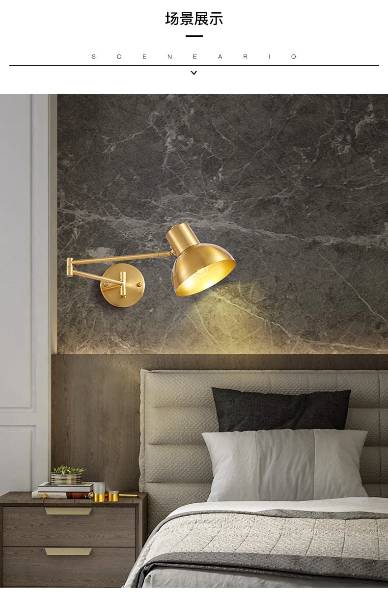 Long Arm Adjustable Wall Sconce
