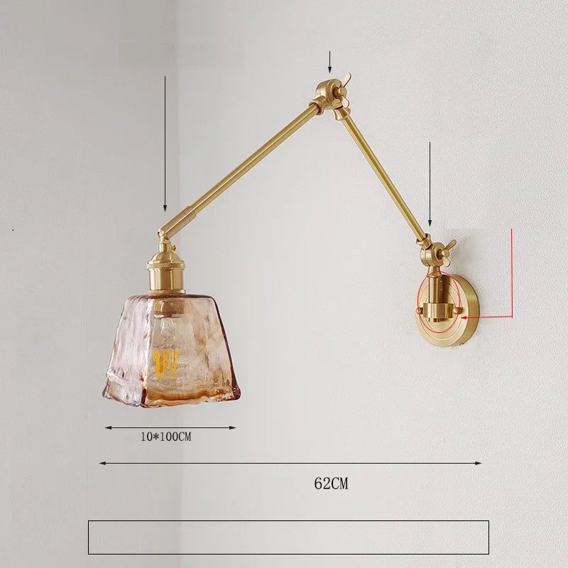 IWHD 2022 New Ceramic Copper LED Wall Lamp Beside Left And Right Rotate